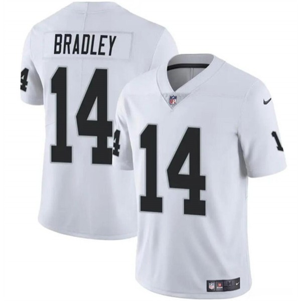 Las Vegas Raiders #14 Carter Bradley White 2024 Vapor Stitched Jersey