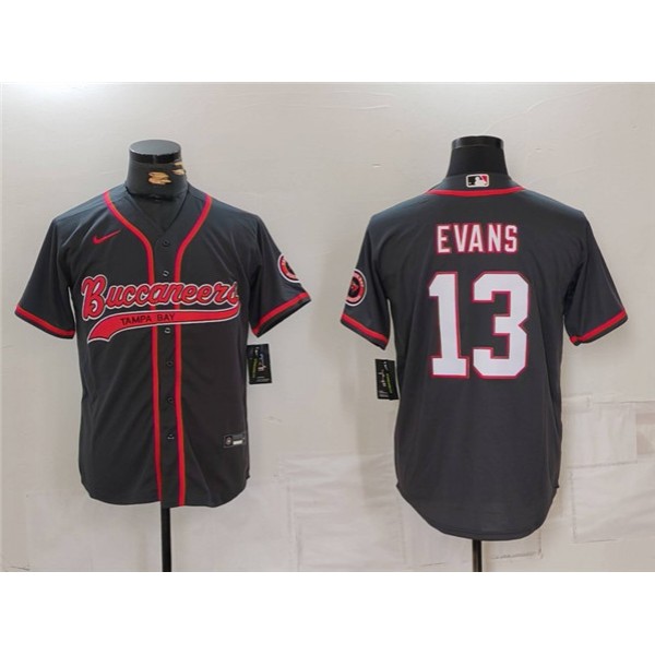 Tampa Bay Buccaneers #13 Mike Evans Gray Cool Base Stitched Jersey