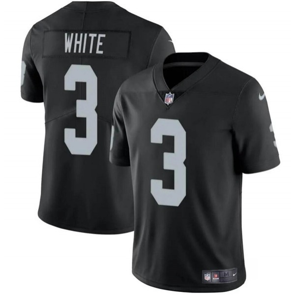 Las Vegas Raiders #3 Zamir White Black 2024 Vapor Stitched Jersey