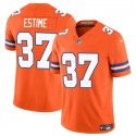 Denver Broncos #37 Audric Estime Orange F.U.S.E. Mile High Collection 1977 Throwback Vapor Limited Stitched Jersey