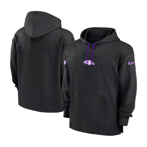 Baltimore Ravens Black Performance Pullover Hoodie