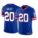 New York Giants #20 Eric Gray Royal Throwback Vapor Untouchable Limited Stitched Jersey