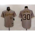 Pittsburgh Pirates #30 Paul Skenes Gray With Patch Stitched Jersey