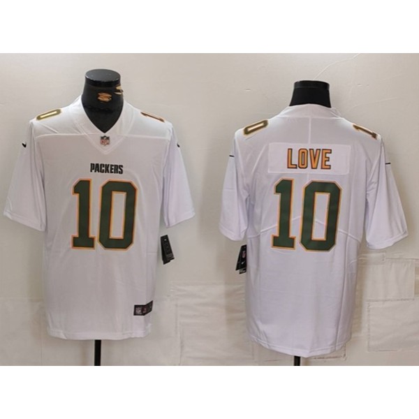 Green Bay Packers #10 Jordan Love White Fashion Vapor Limited Stitched Jersey