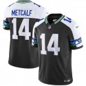 Seattle Seahawks #14 DK Metcalf Black 2023 F.U.S.E. Vapor Throwback Limited Stitched Jersey