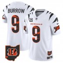 Cincinnati Bengals #9 Joe Burrow White F.U.S.E. With 4-Star C Patch Special Vapor Untouchable Limited Stitched Jersey