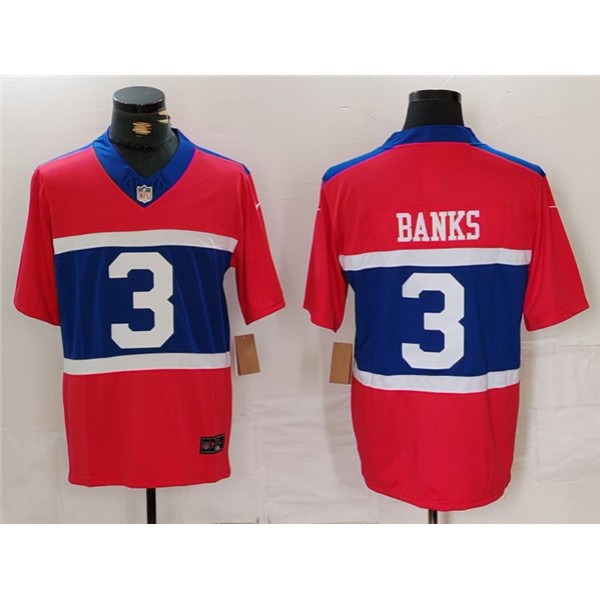 New York Giants #3 Deonte Banks Century Red Alternate Vapor F.U.S.E. Limited Stitched Jersey