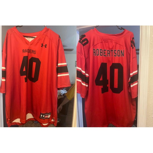 Las Vegas Raiders #40 Amik Robertson Red Stitched Jersey
