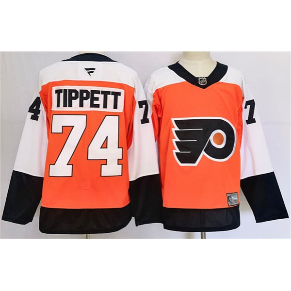 Philadelphia Flyers #74 Owen Tippett Orange 2024 Stitched Jersey