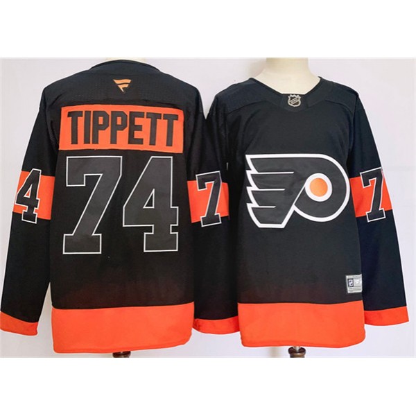 Philadelphia Flyers #74 Owen Tippett Black 2024 Stitched Jersey