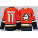 Anaheim Ducks #11 Trevor Zegras Orange Black 2024-25 Stitched Jersey