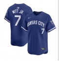 Kansas City Royals #7 Bobby Witt Jr. Royal Blue Cool Base Stitched Jersey