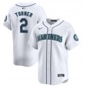 Seattle Mariners #2 Justin Turner White 2024 Home Limited Stitched Jersey