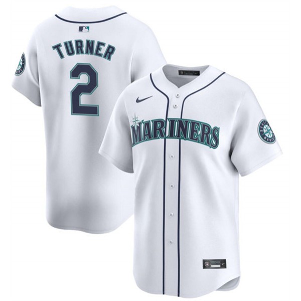 Seattle Mariners #2 Justin Turner White 2024 Home Limited Stitched Jersey