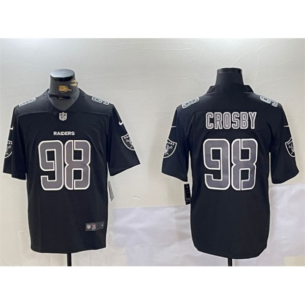 Las Vegas Raiders #98 Maxx Crosby Black Vapor Limited Stitched Jersey