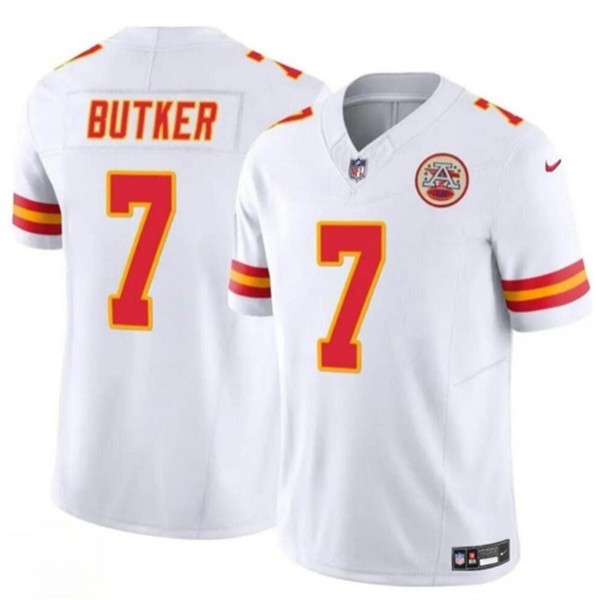 Kansas City Chiefs #7 Harrison Butker White 2024 F.U.S.E Vapor Untouchable Limited Stitched Jersey