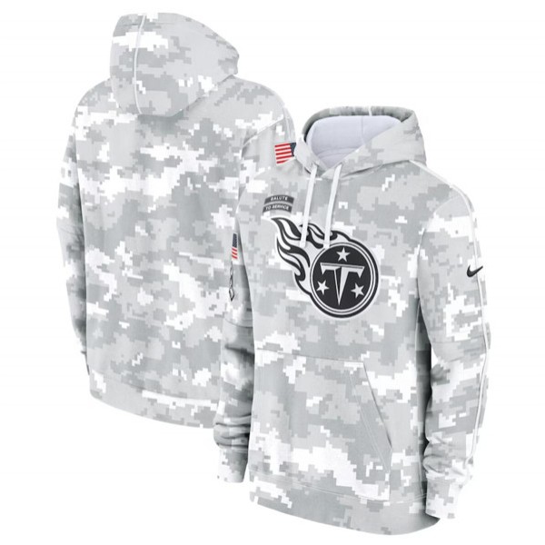 Tennessee Titans 2024 Arctic Camo Salute To Service Club Fleece Pullover Hoodie