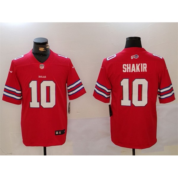Buffalo Bills #10 Khalil Shakir Red Vapor Untouchable Limited Stitched Jersey