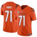 Cincinnati Bengals #71 Amarius Mims Orange 2024 With Dradt Patch F.U.S.E Vapor Untouchable Limited Stitched Jersey