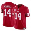 San Francisco 49ers #14 Ricky Pearsall Red 2024 With Draft Patch F.U.S.E. Vapor Untouchable Limited Stitched Jersey