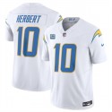Los Angeles Chargers #10 Justin Herbert White 2024 F.U.S.E. With 4-Star C Patch Vapor Limited Stitched Jersey
