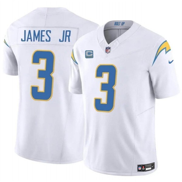 Los Angeles Chargers #3 Derwin James Jr. White 2024 F.U.S.E. With 4-Star C Patch Vapor Limited Stitched Jersey