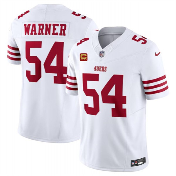 San Francisco 49ers #54 Fred Warner White 2024 F.U.S.E. With 4-Star C Patch Vapor Untouchable Limited Stitched Jersey