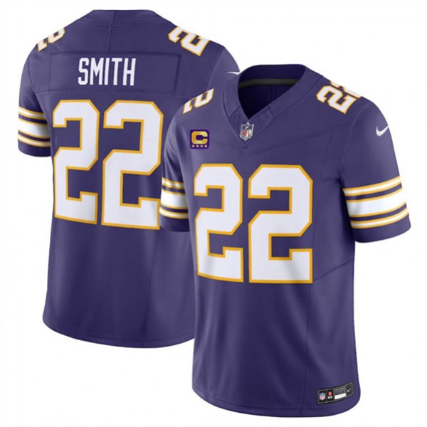 Minnesota Vikings #22 Harrison Smith Purple 2024 F.U.S.E. Throwback With 4-Star C Patch Vapor Untouchable Limited Stitched Jersey