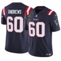 New England Patriots #60 David Andrews Navy 2024 F.U.S.E. With 4-Star C Patch Vapor Limited Stitched Jersey