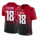 Atlanta Falcons #18 Kirk Cousins Red Black 2024 F.U.S.E With 4-Star C Patch Vapor Untouchable Limited Stitched Jersey