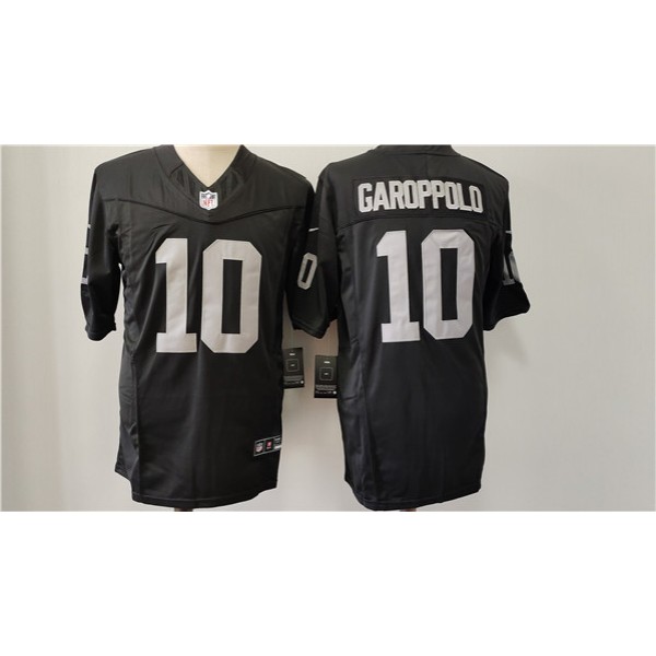 Las Vegas Raiders #10 Jimmy Garoppolo Black 2024 F.U.S.E. Vapor Stitched Jersey