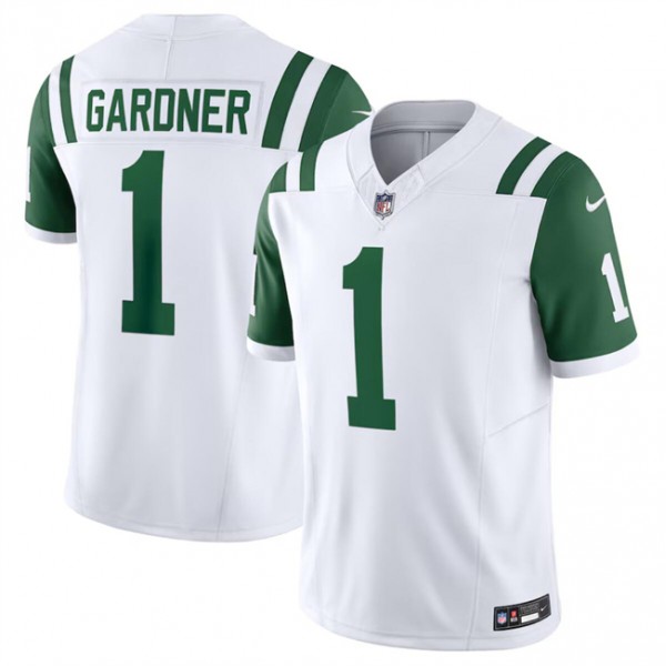 New York Jets #1 Sauce Gardner White Classic Alternate Vapor F.U.S.E. Limited Stitched Jersey