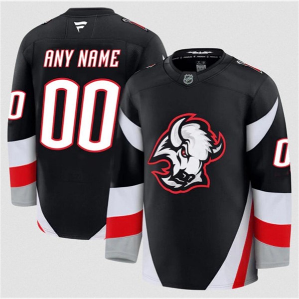 Buffalo Sabres Custom Black 2024-25 Alternate Stitched Jersey