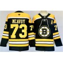 Boston Bruins #73 Charlie McAvoy Black 2024-25 With A Patch Home Stitched Jersey