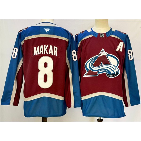 Colorado Avalanche #8 Cale Makar Burgundy 2024-25 Home With A Patch Stitched Jersey