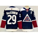 Colorado Avalanche #29 Nathan MacKinnon Navy 2024-25 Alternate With A Patch Stitched Jersey