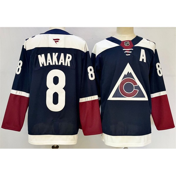 Colorado Avalanche #8 Cale Makar Navy 2024-25 Alternate With A Patch Stitched Jersey