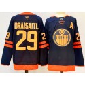 Edmonton Oilers #29 Leon Draisaitl Navy 2024-25 A Patch Stitched Jersey