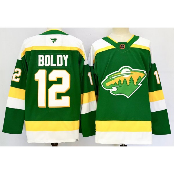 Minnesota Wild #12 Matt Boldy Green 2024-25 Alternate Stitched Jersey