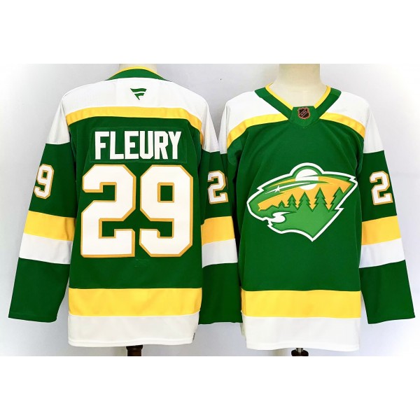 Minnesota Wild #29 Marc-Andre Fleury Green 2024-25 Alternate Stitched Jersey