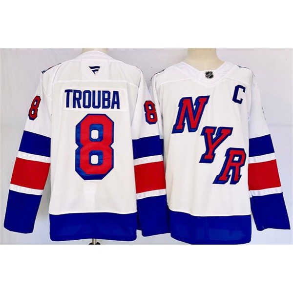 New York Rangers #8 Jacob Trouba White 2024-25 Stadium Series Stitched Jersey