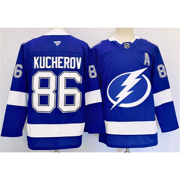 Tampa Bay Lightning #86 Nikita Kucherov 2024-25 Blue Stitched Jersey