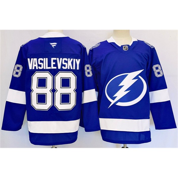 Tampa Bay Lightning #88 Andrei Vasilevskiy 2024-25 Blue Stitched Jersey