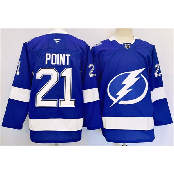 Tampa Bay Lightning #21 Brayden Point 2024-25 Blue Stitched Jersey