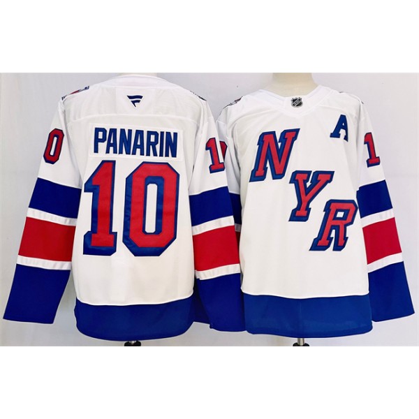 New York Rangers #10 Artemi Panarin White 2024-25 Stadium Series Stitched Jersey