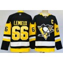 Pittsburgh Penguins #66 Mario Lemieux Black 2024-25 Home With C Patch Stitched Jersey