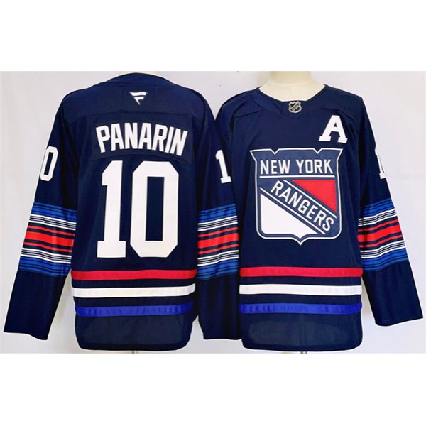 New York Rangers #10 Artemi Panarin Navy 2024-25 Stitched Jersey