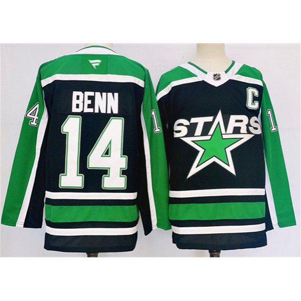 Dallas Stars #14 Jamie Benn Black 2024-25 Reverse Retro Stitched Jersey