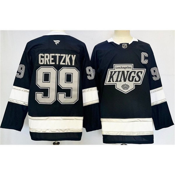 Los Angeles Kings #99 Wayne Gretzky Black 2024-25 Home Stitched Jersey