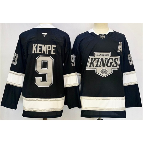 Los Angeles Kings #9 Adrian Kempe Black 2024-25 Home Stitched Jersey